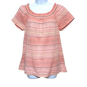 BeachLunchLounge XS Boho Beachy Coastal Vacation Striped Casual Flowy Textured